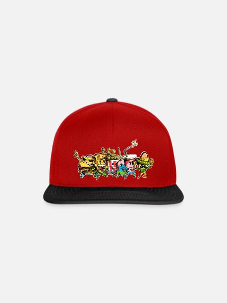 Snack-Festival - Snapback Cap - Rot/Schwarz