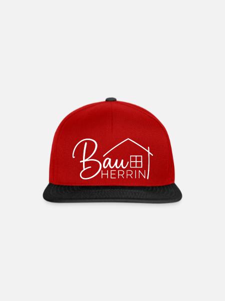 Bauherrin Hausbau Eigenheim - Snapback Cap - Rot/Schwarz