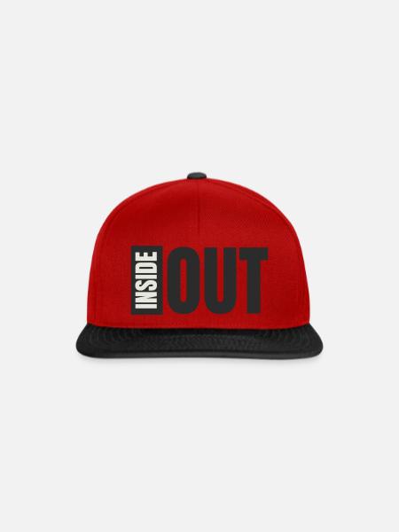 Inside out dunkel - Snapback Cap - Rot/Schwarz
