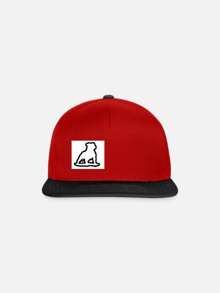 Staffbull Figur - Snapback Cap - Rot/Schwarz