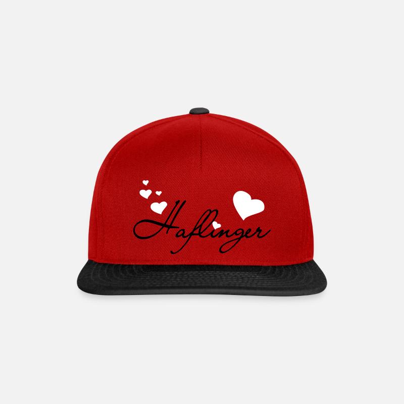 Haflinger Love - Snapback Cap - Rot/Schwarz