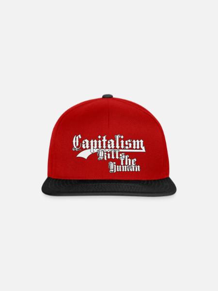 Kapitalismus Tötet das Menschliche - Snapback Cap - Rot/Schwarz