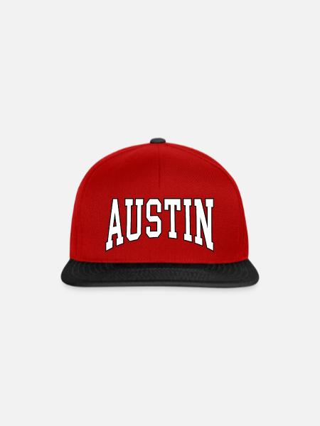 Austin - Snapback Cap - Rot/Schwarz