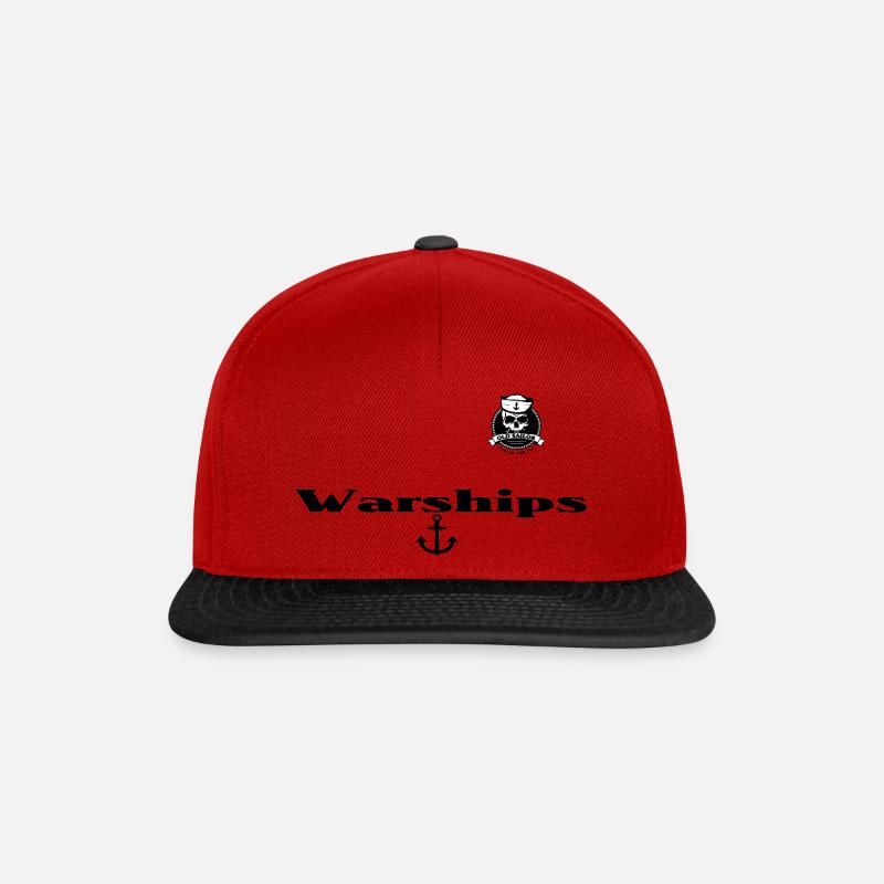 Warships - Snapback Cap - Rot/Schwarz