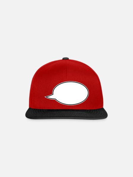 Sprechblase Comic rechts - Snapback Cap - Rot/Schwarz