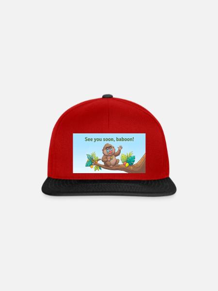 BIS BALD, PAVIAN. - Snapback Cap - Rot/Schwarz
