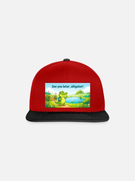 BIS SPÄTER, ALLIGATOR. - Snapback Cap - Rot/Schwarz