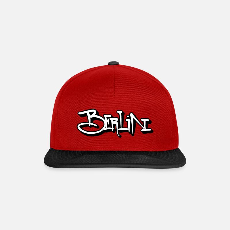 Berlin Tag - Snapback Cap - Rot/Schwarz