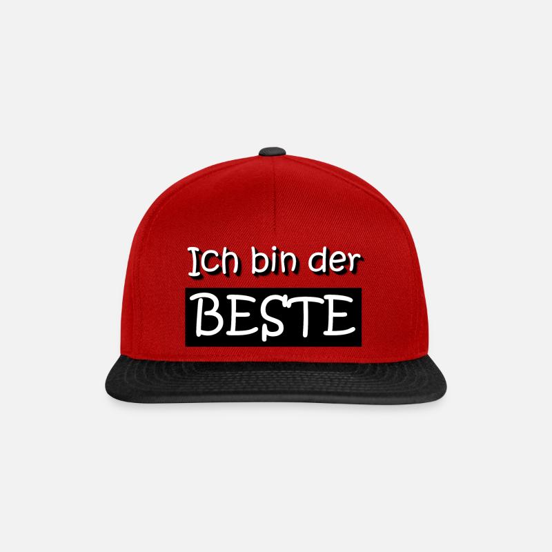 Ich bin der BESTE - Snapback Cap - Rot/Schwarz