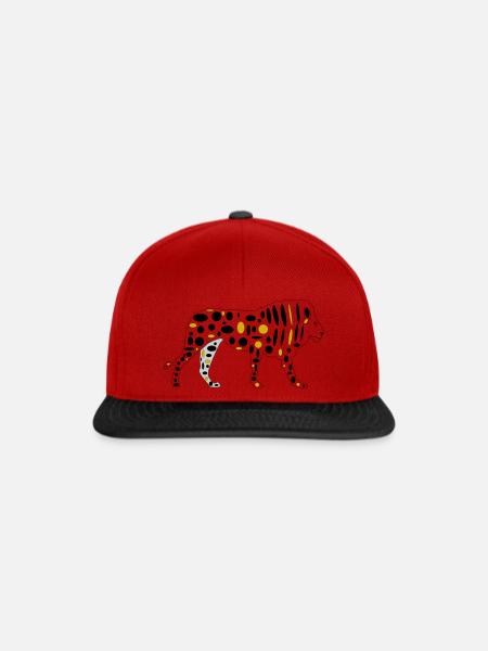 Lion color - Snapback Cap - red/black