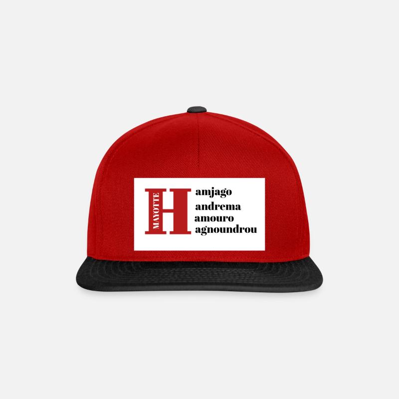 H_mayotte - Snapback Cap - Rot/Schwarz