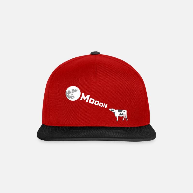 MOOOn - Snapback Cap - red/black
