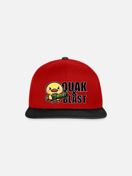 Quak & Blast - Snapback Cap - Rot/Schwarz