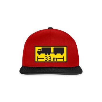 33m - Snapback Cap - red/black - Front