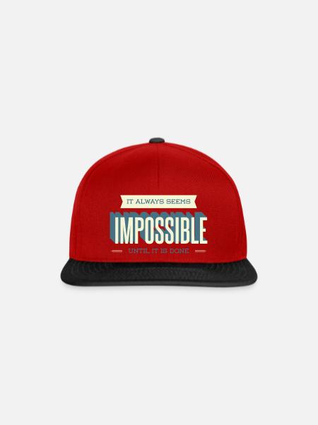 Ist das wirklich unmöglich? - Snapback Cap - Rot/Schwarz