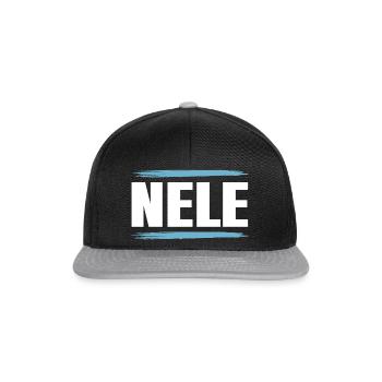 Nele - Snapback Cap - Schwarz/Grau - Vorne