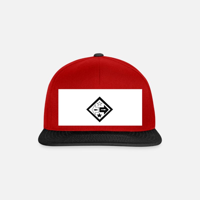 B&W - Snapback Cap - Rot/Schwarz