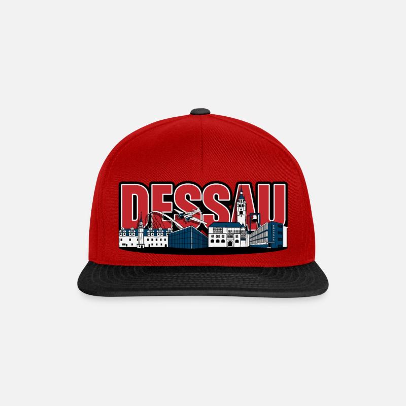Dessau - Snapback Cap - Rot/Schwarz