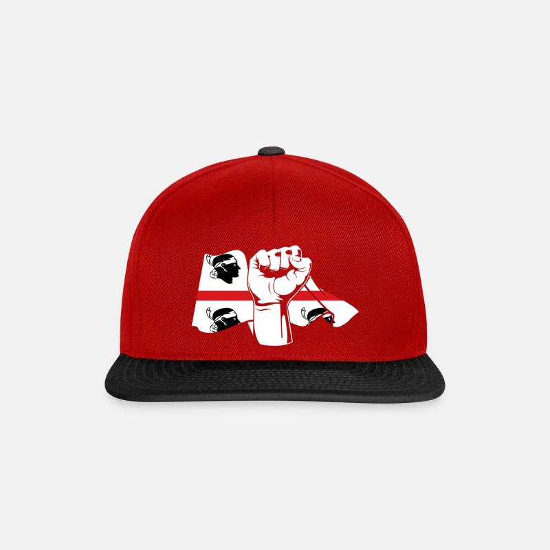 Sardaigne Drapeau sarde Sardaigne Sardaigne - Casquette snapback - rouge/noir