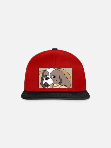 Süßer Hund - Snapback Cap - Rot/Schwarz