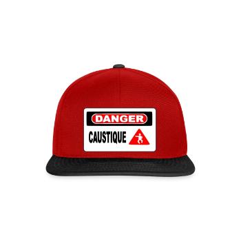 Panneau Danger Caustique - Casquette snapback - rouge/noir - Devant