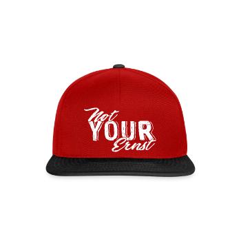 Not Your Ernst Nicht dein Ernst Denglisch als Gesc - Snapback Cap - Rot/Schwarz - Vorne