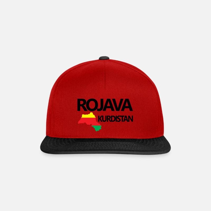 Rojava Kurdistan - Snapback Cap - Rot/Schwarz