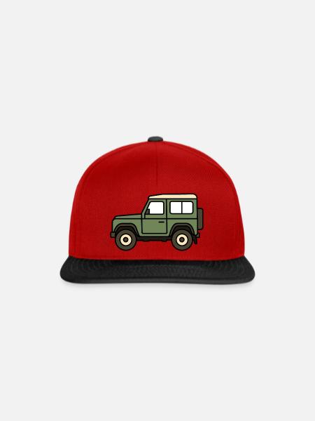 Geländewagen - Snapback Cap - Rot/Schwarz