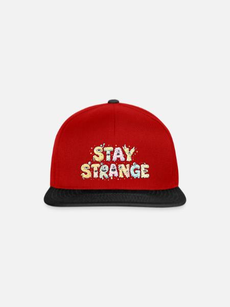 Strange Monster Letters - Snapback Cap - Rot/Schwarz