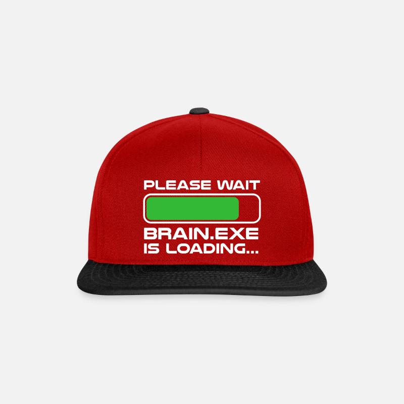 Funny computer nerd design with saying - Snapback Cap - red/black
