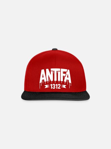 Antifa 1312 – Antifa Tee - Snapback Cap - Rot/Schwarz