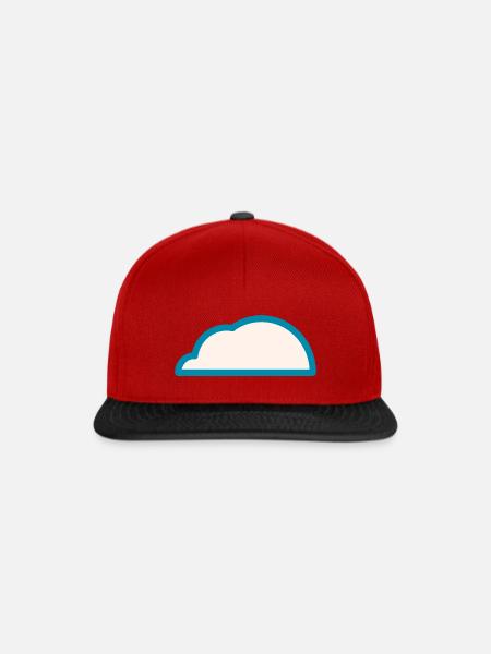 Wetter Bewölkt - Snapback Cap - Rot/Schwarz