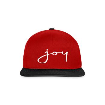 joy - Freude - Snapback Cap - Rot/Schwarz - Vorne