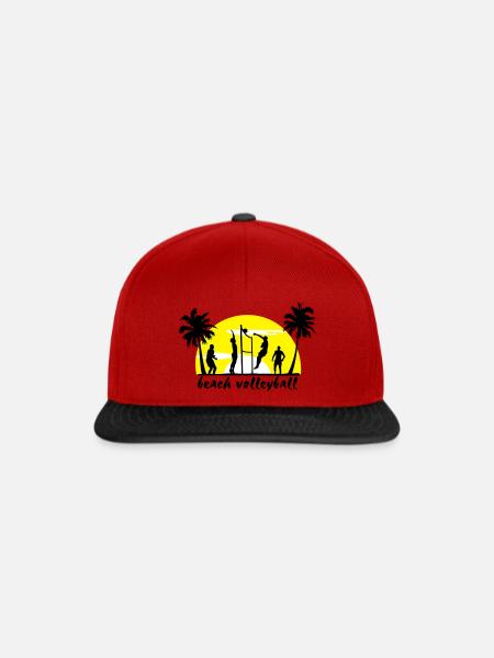 beach volleyball - Snapback Cap - Rot/Schwarz