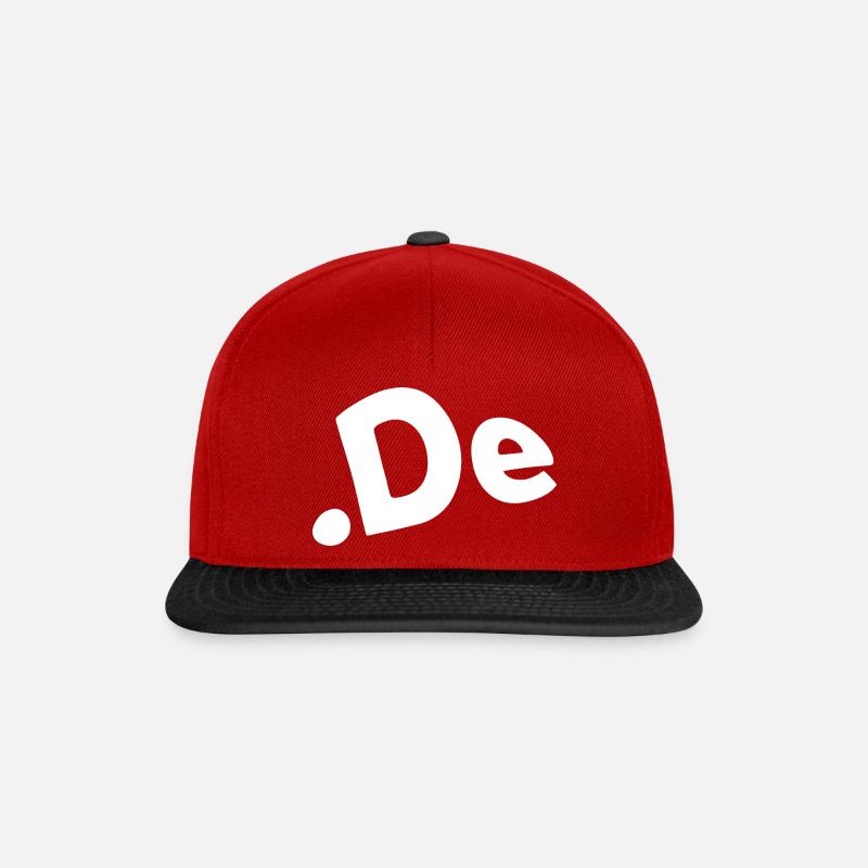 Deutschland Internetcode des Landes - Snapback Cap - Rot/Schwarz