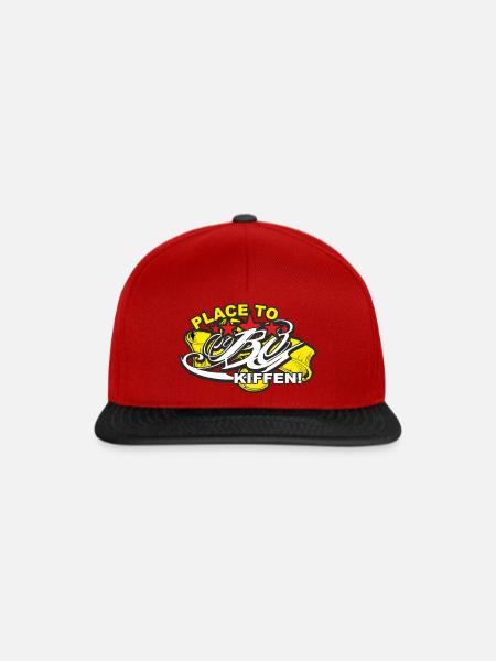 Kiffen - Snapback Cap - Rot/Schwarz