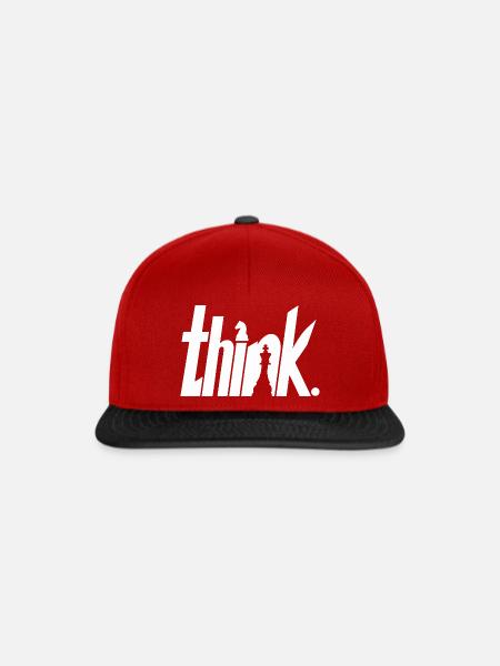 Schach Think - Snapback Cap - Rot/Schwarz
