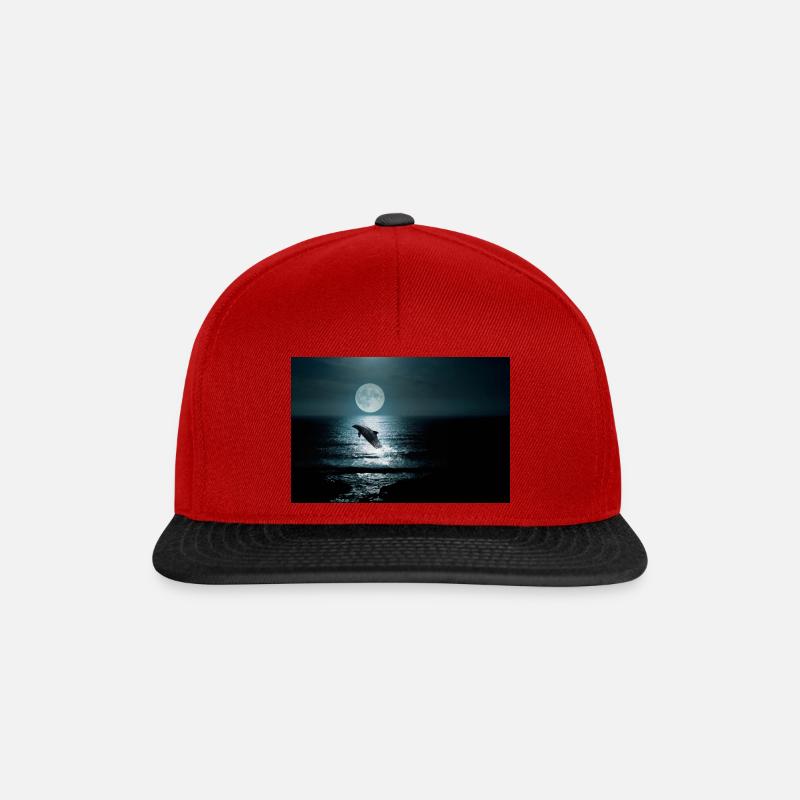 Delfin - Snapback Cap - Rot/Schwarz