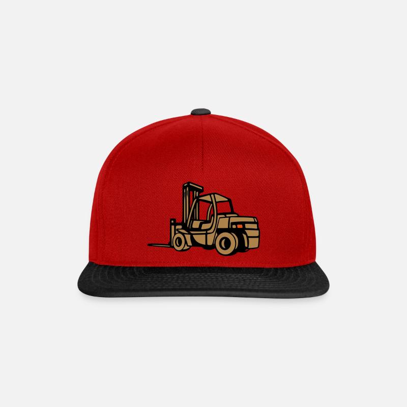 Gabelstapler - Snapback Cap - Rot/Schwarz