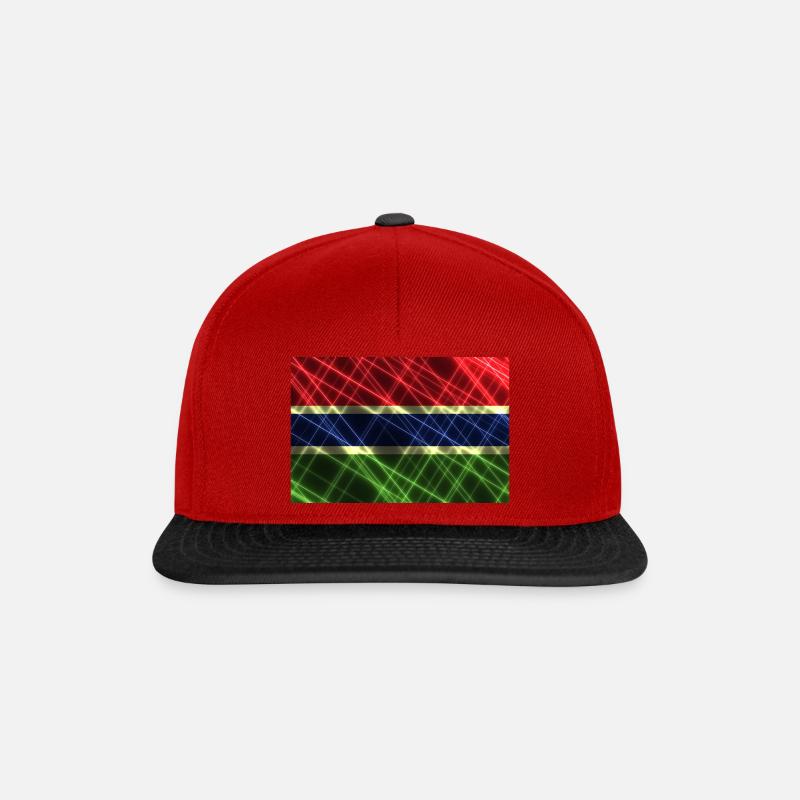 Gambia - Snapback Cap - Rot/Schwarz