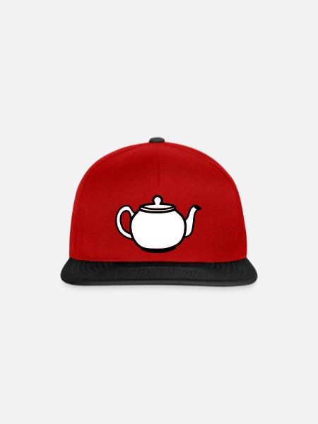 Teekanne - Snapback Cap - Rot/Schwarz