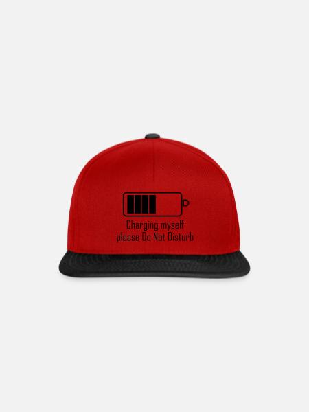 Ich bin auf der Stelle. - Snapback Cap - Rot/Schwarz