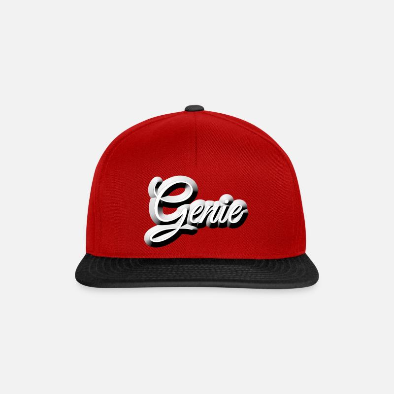 Nerd - GENIUS - Casquette snapback - rouge/noir