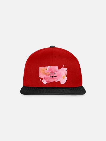 Cue the Confetti - Snapback Cap - Rot/Schwarz