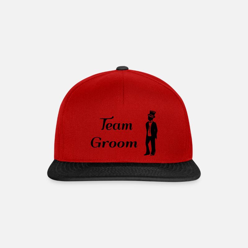 Team groom - Snapback Cap - red/black