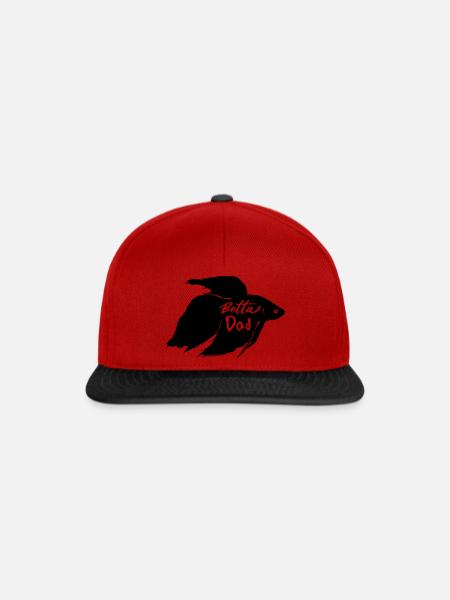 Betta Dad kampffisch aquarianer aquaristik - Snapback Cap - Rot/Schwarz