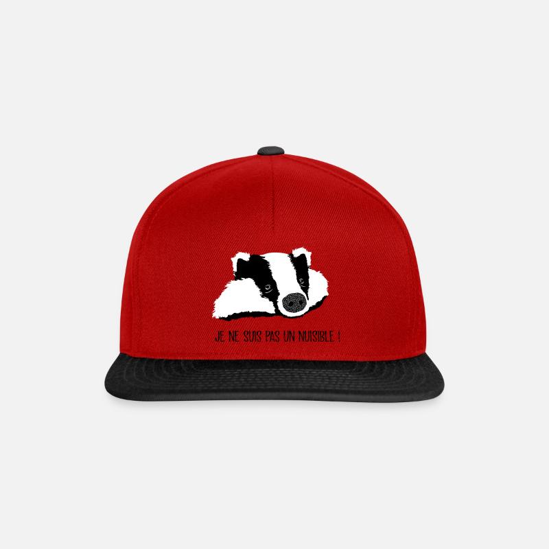 Dachs - Snapback Cap - Rot/Schwarz
