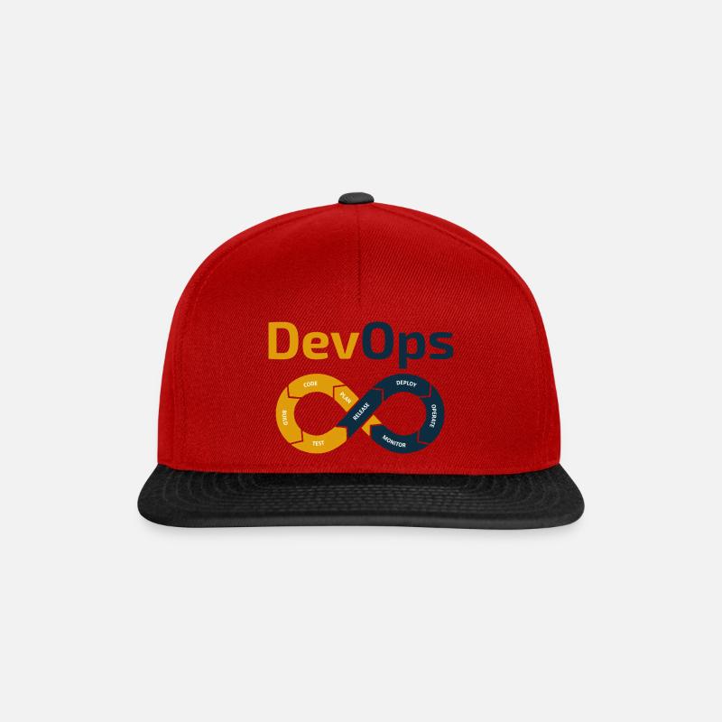 devops - Snapback Cap - red/black