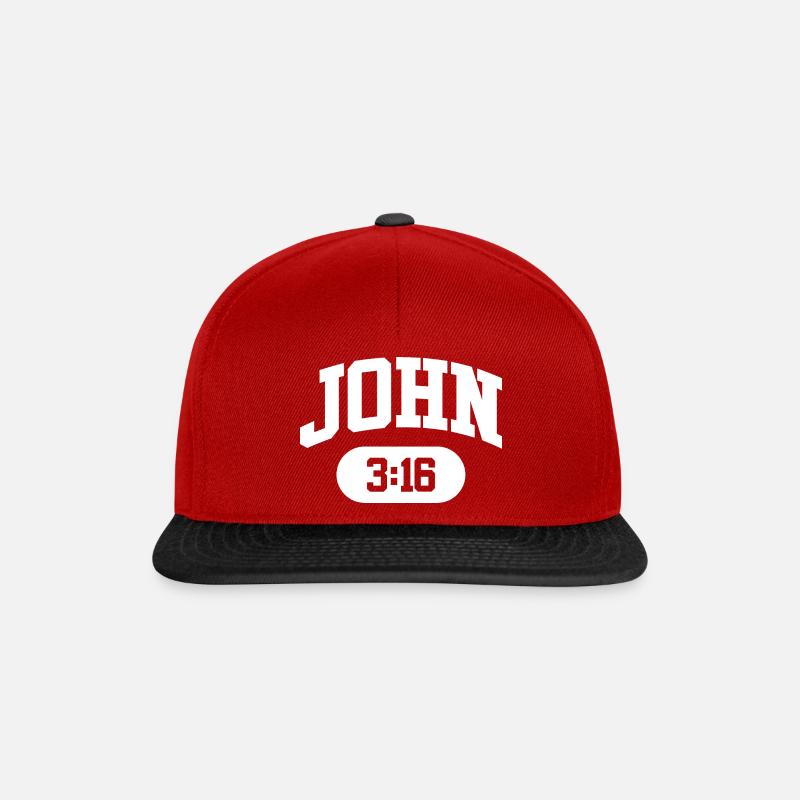 Christliche Sprüche - Snapback Cap - Rot/Schwarz