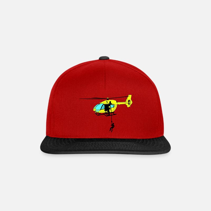 Hubschrauber Helikopter Pilote d’hélicoptère Spotter - Casquette snapback - rouge/noir